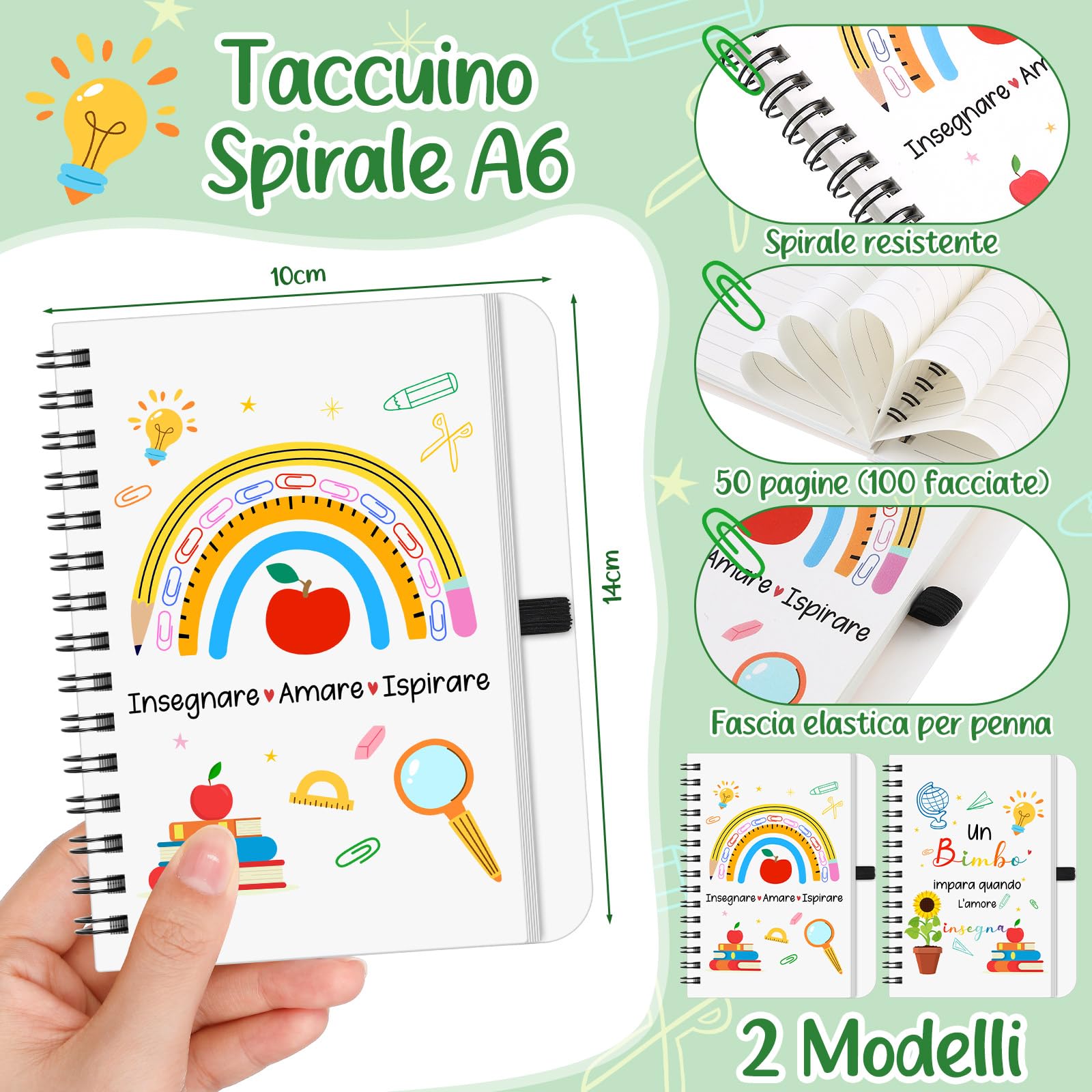 6 Segnalibri Per Insegnanti, 6 Pezzi, Regalo Di Ringraziamento Per