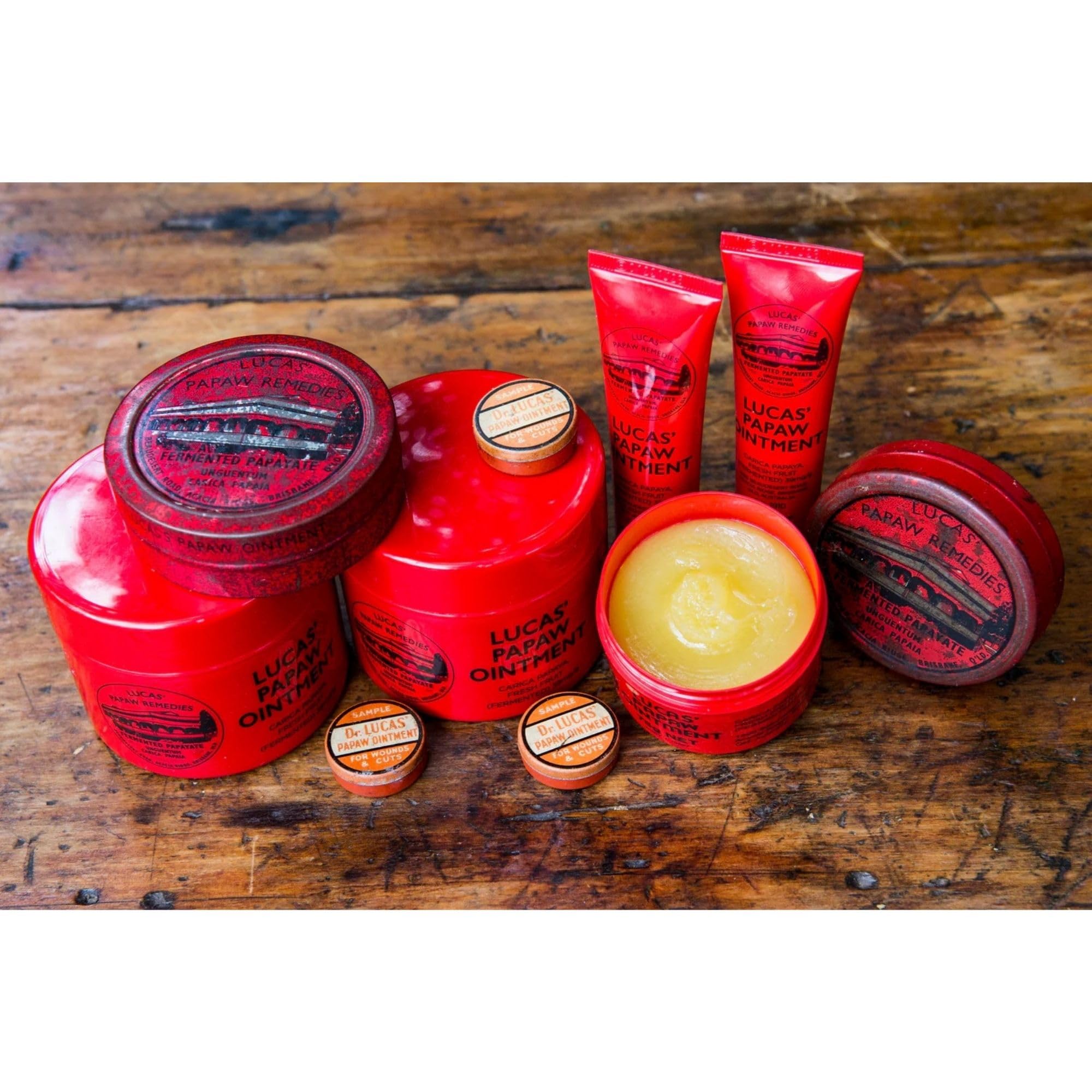 Lucas Papaw Ointment 25 g × 2 – Original Australische Papaw Salbe, Hautschutz & Pflege, Wirkt bei trockener Haut, kleinen Wunden, Insektenstichen & rissigen Lippen, Made in Australia