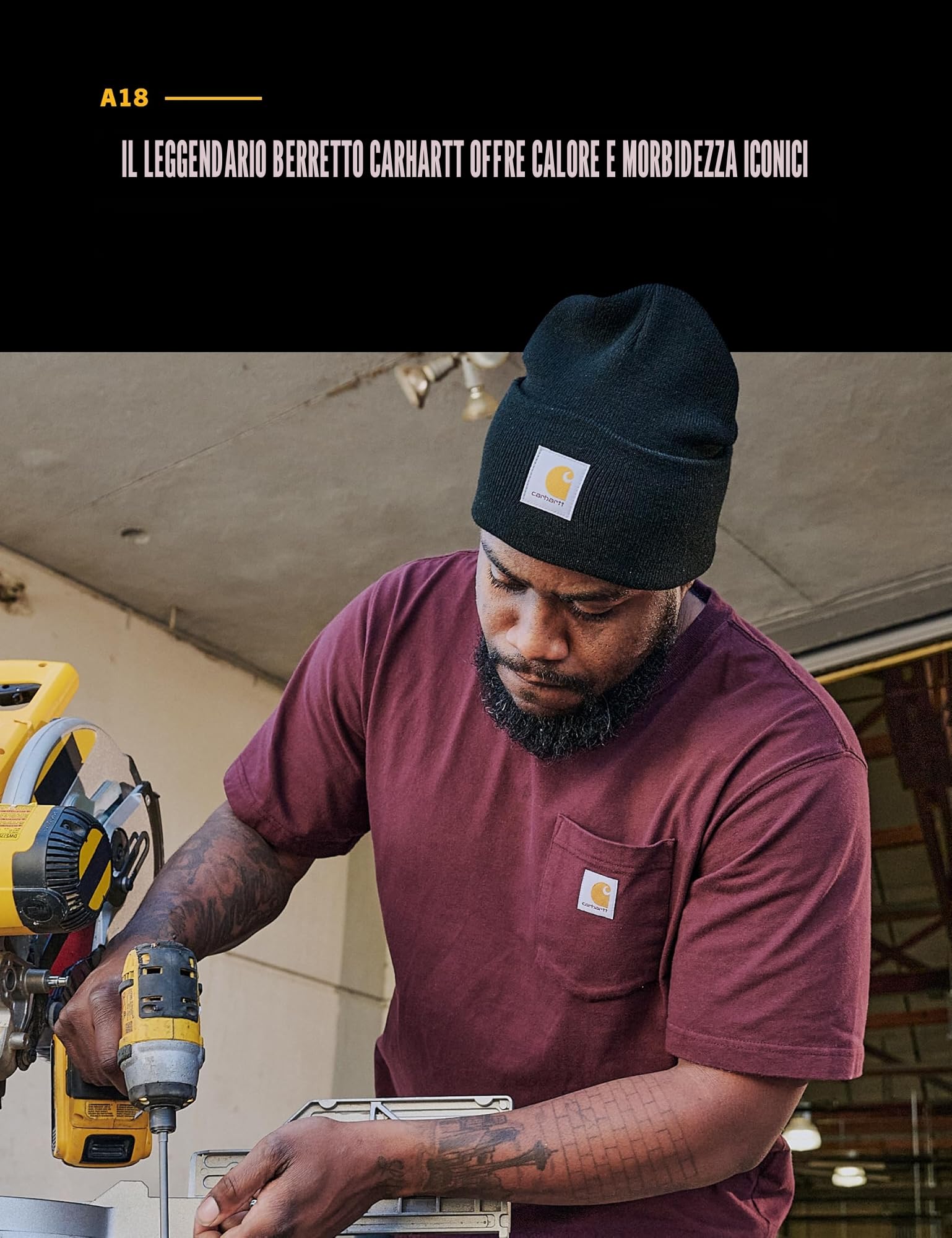 Carhartt Herren Knit Cuffed Beanie Beanie Hat, Navy, Einheitsgröße - 4