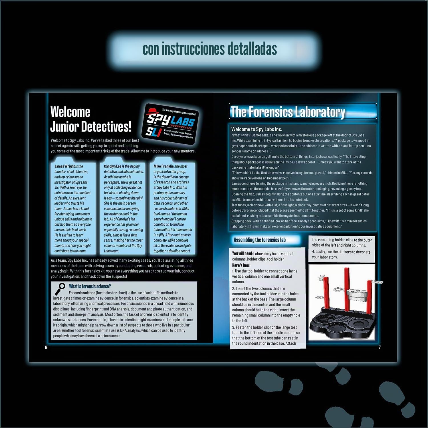 Kosmos 617240 Spy Labs Incorporated Forensic Investigation Kit, Detective Laboratory, Analyse Evidence and Solve Cases, Detective Toys for Children, multilingüe Instructions in DE, EN, F, IT, ES, NL