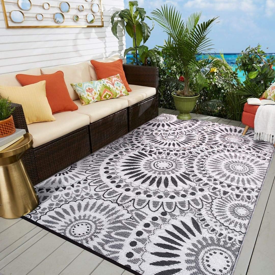Santextile Reversible Outdoor/Indoor Plastic Straw Rugs