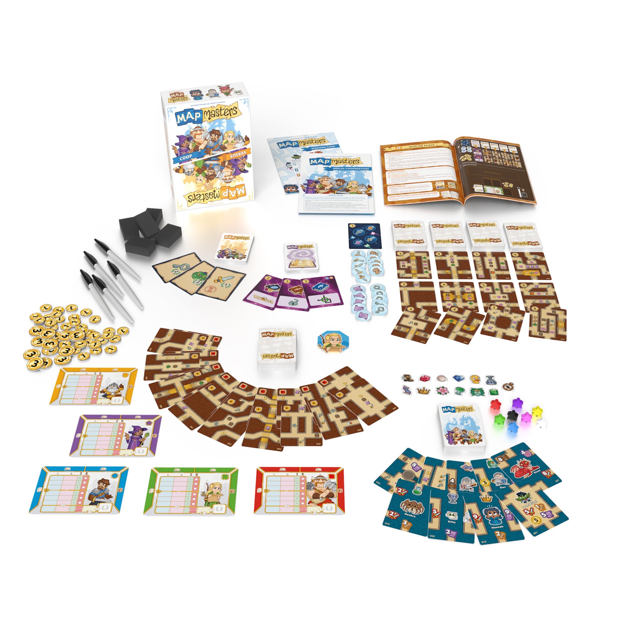 Gioco di carte Map Masters | Gioco di avventura e strategia competitivo o cooperativo per bambini e adulti, età 10+, 1-5 giocatori, 30-60 minuti