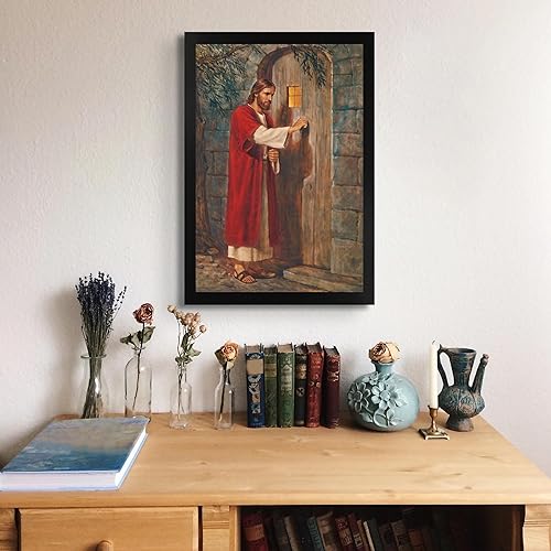 Miniatura 3 de William Holman Hunt - Cabaña perdida llamando a la puerta de William Holman Hunt  Impresión de marco plano negro  Reproducción de pinturas de obras