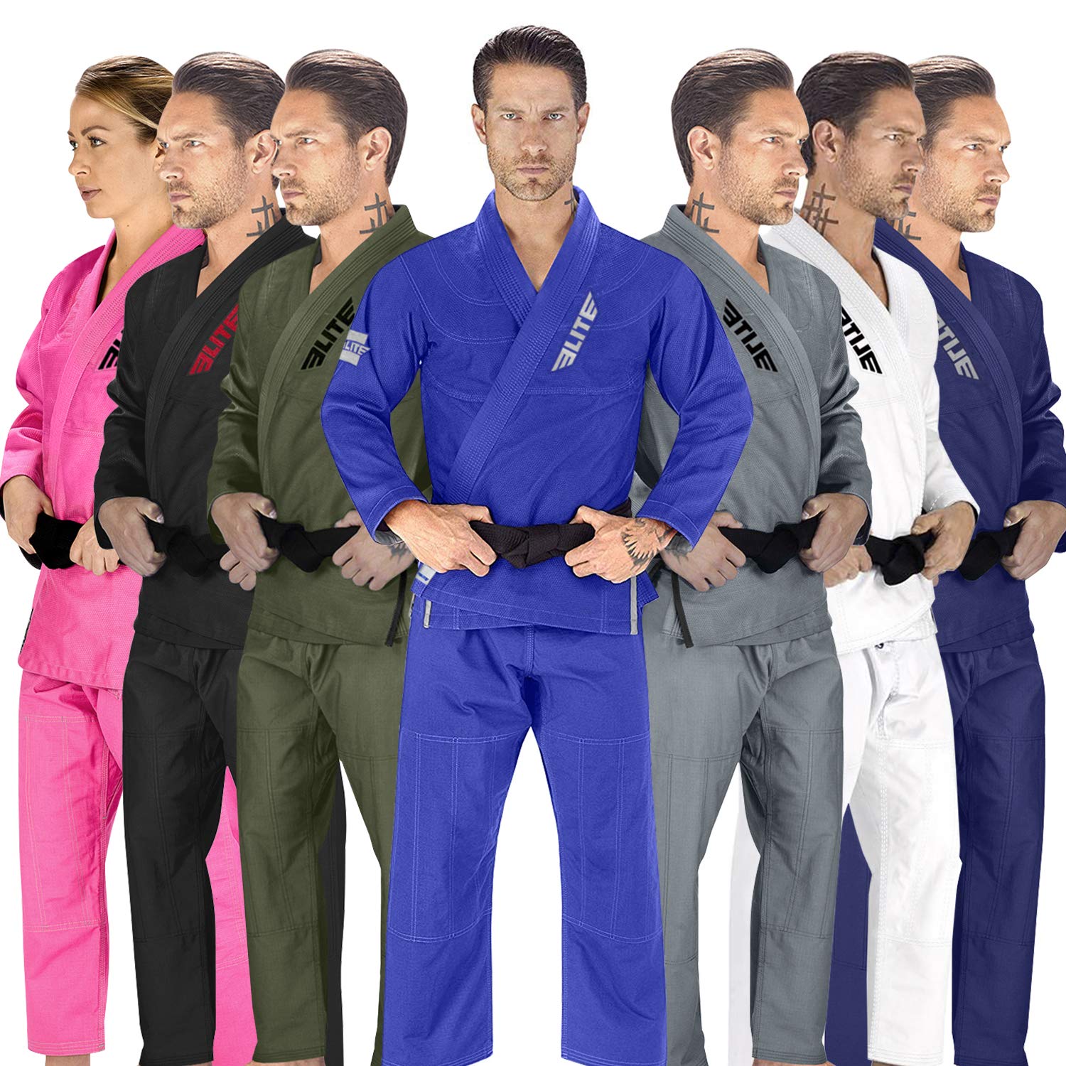Elite Sports BJJ GI for men IBJJF kimono BJJ Jiujitsu GIs W/Preshrunk Fabric & Free Belt (See Special Sizing Guide)