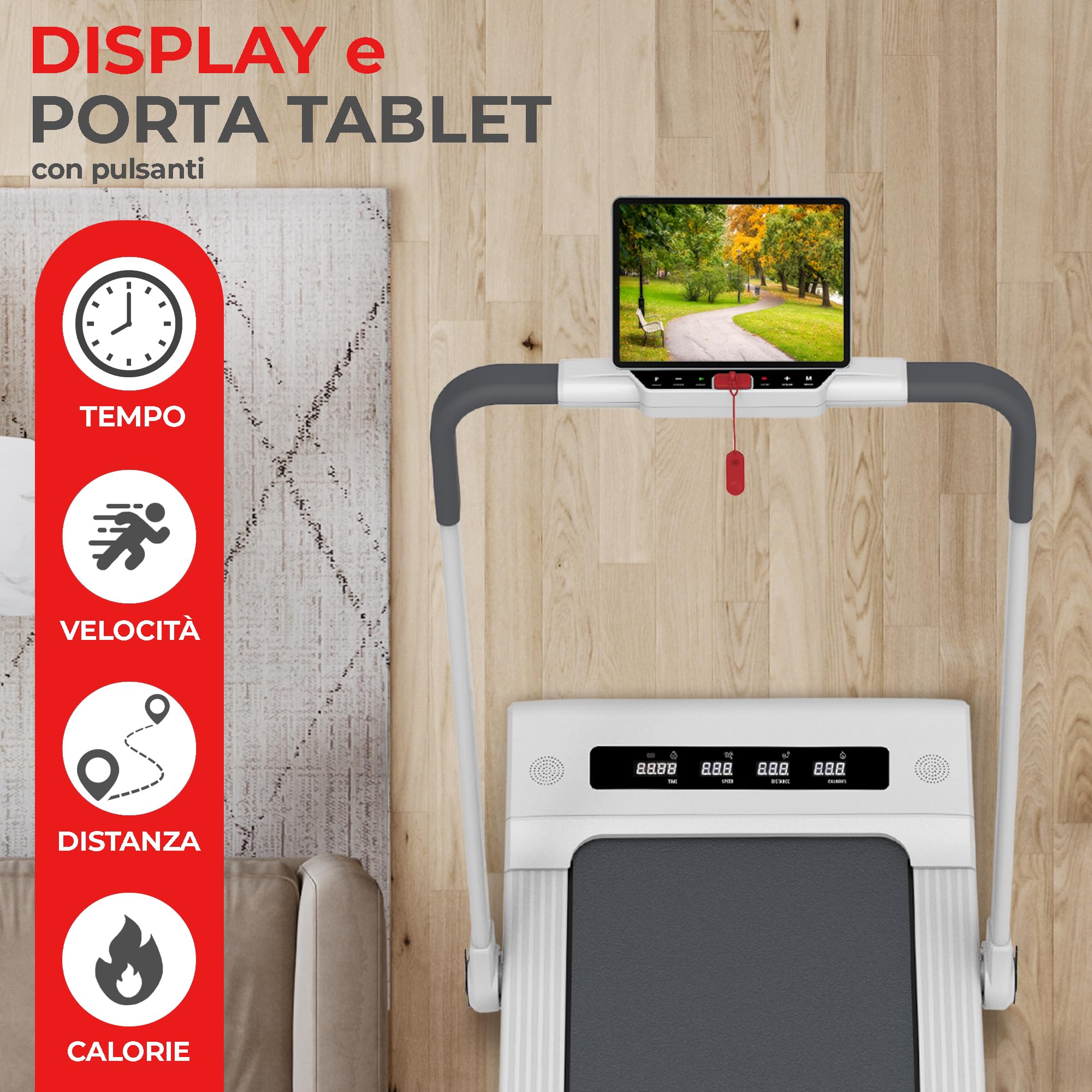 IDS Tapis Roulant Salvaspazio 10 o 14 km/h | Marchio Italiano | Compatibile APP Bluetooth + Programmi | Pieghevole Compatto Elettrico | Indoor Sports GARANZIA e Assistenza ITALIA