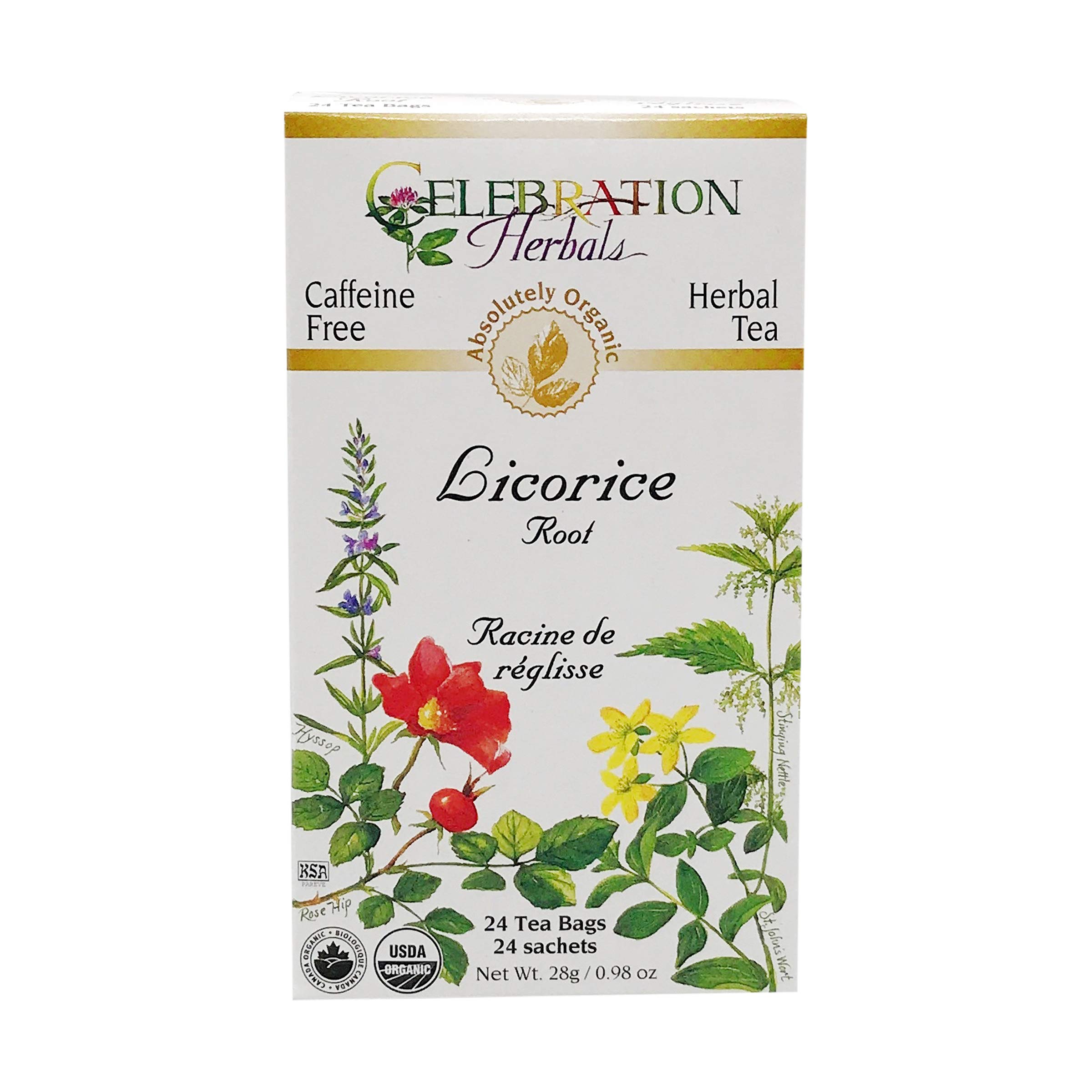 CELEBRATION HERBALS Organic Licorice Root Tea, 24 CTUSDA Organic