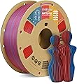 OVERTURE Filament PLA opaque de 1,75 mm, bobine de 1 kg, précision dimensionnelle +/- 0,02 mm, pour imprimante 3D (Bleu-Rouge)