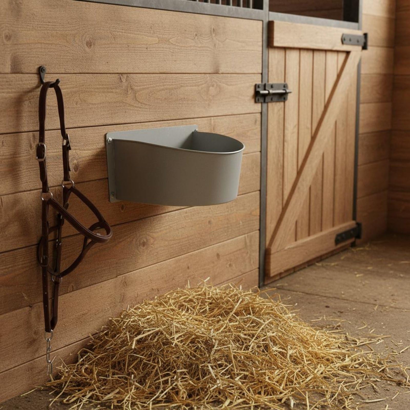 Pferde-Futtertrog verdicktes Material Pferde futtertrog wandmontierbar hängender Pferdetrog für Pferdehalter, Reiter, Stall, Reitplatz