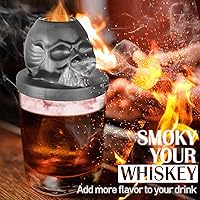 Vista 3 de Cocktail Smoker Kit with Torch, Anmyox Whiskey Smoker Infuser Kit with Gift Box, Bourbon Whiskey Set Gift for Men,Skull old Fashioned Smoker Kit for