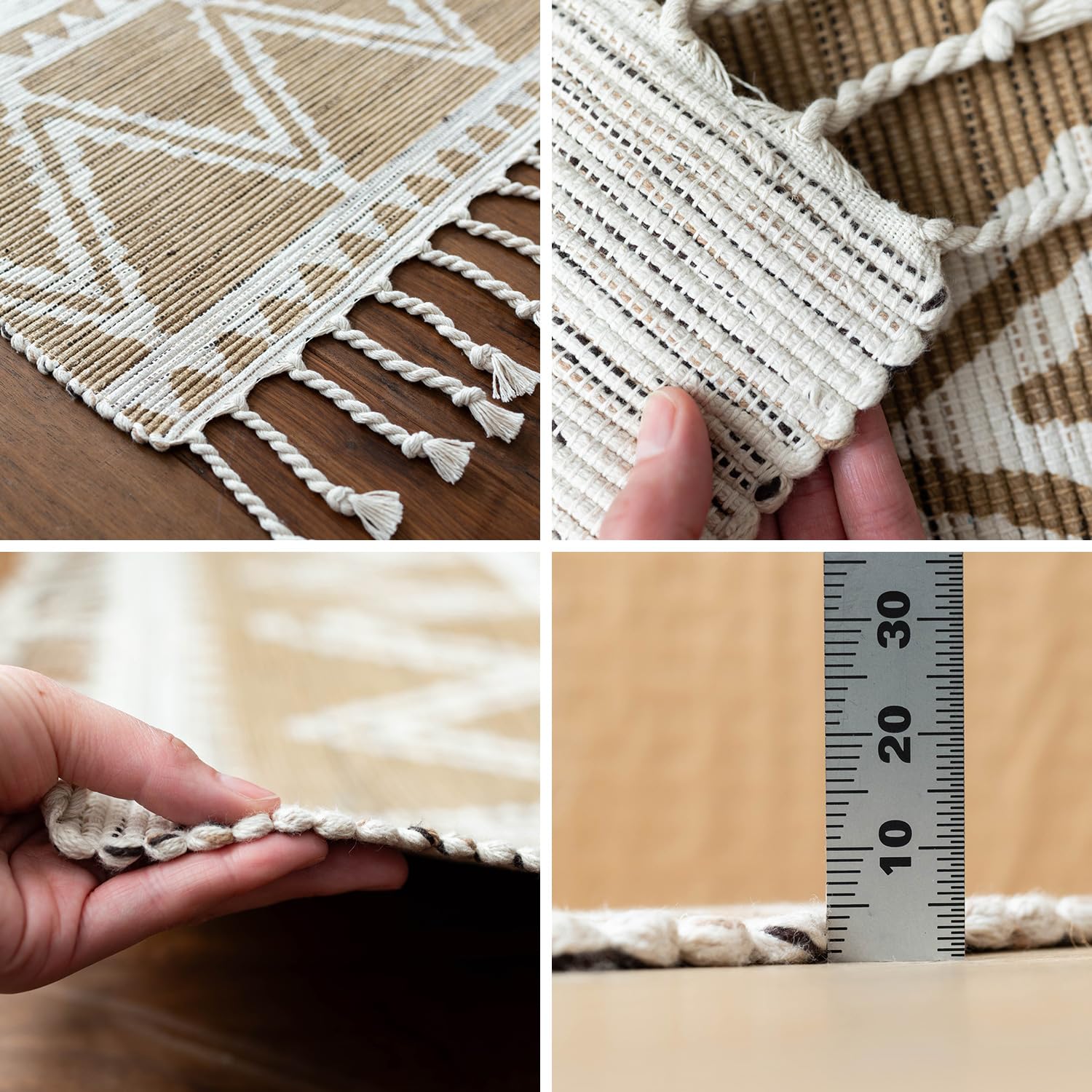 Amazon | サヤンサヤン ネイティブ柄 幾何学 たためる ラグ 140x200 cm