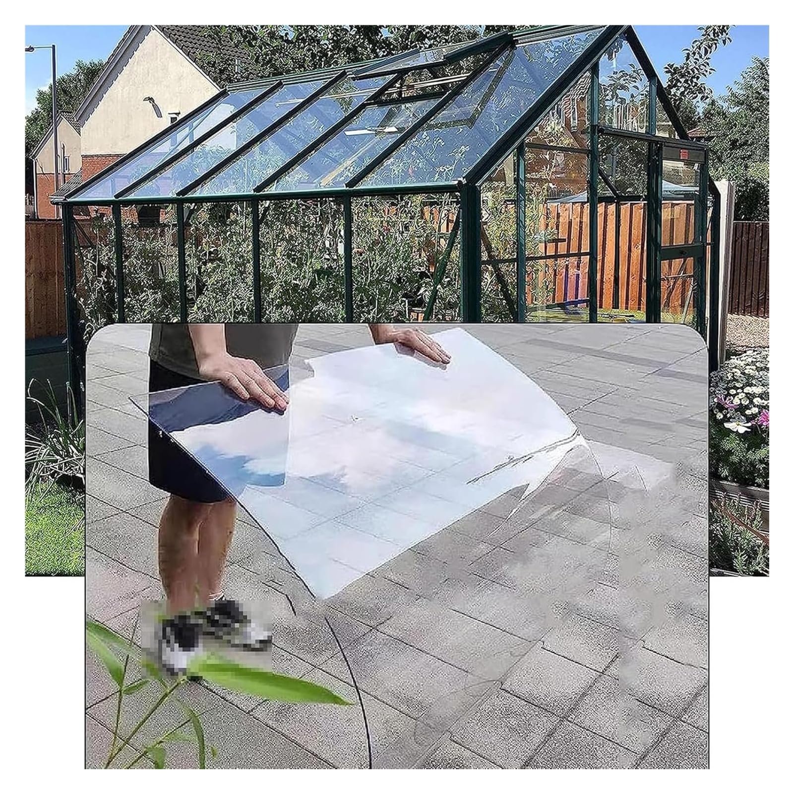 EasyCut UV-beständige Acryl-Dachplane für Gewächshäuser im Freien, 1,5 x 5 m, langlebiger, wetterfester Schutz