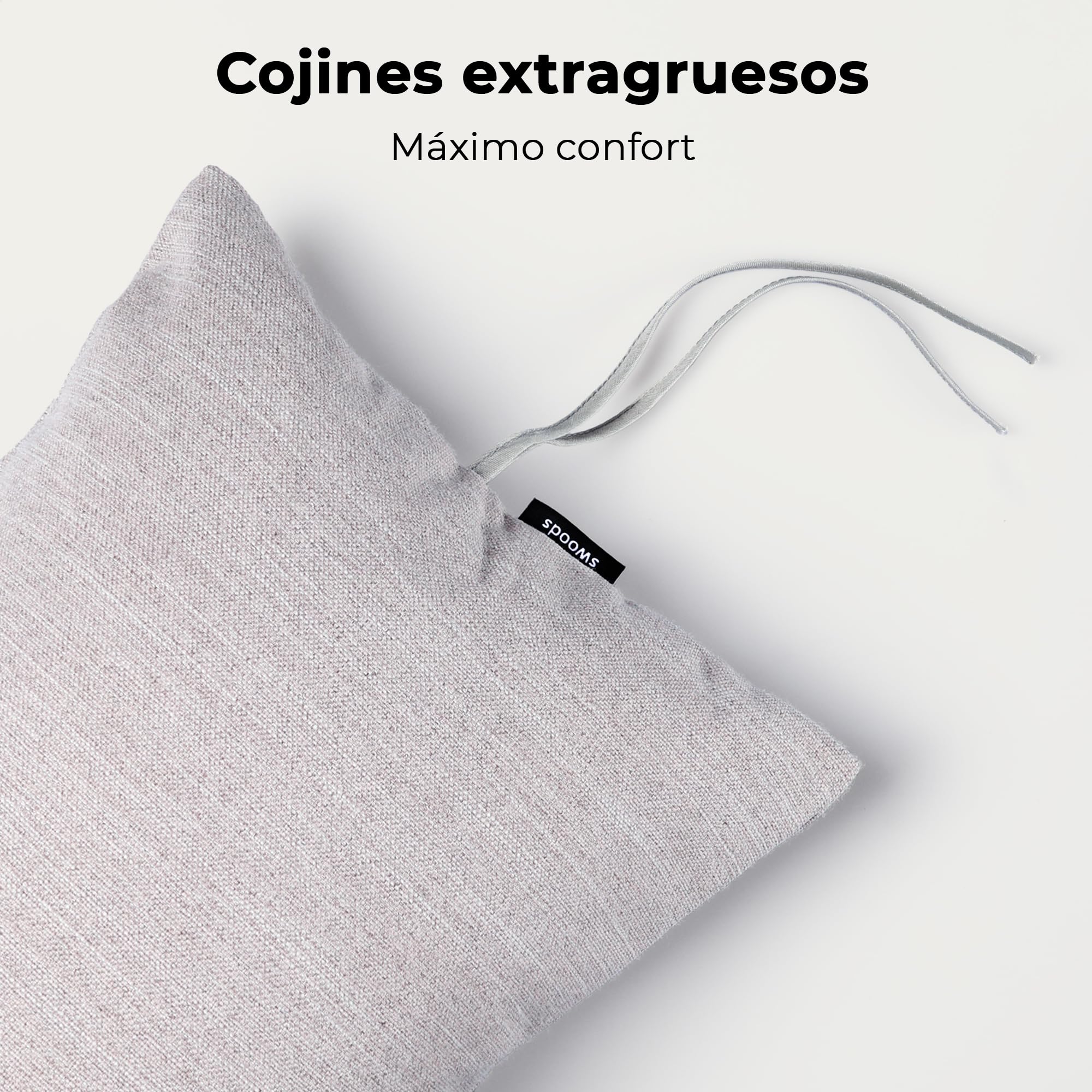 Swoods XXL Silla Colgante de Jardín - para Interior y Exterior - Silla Colgante con Base - Incluye Cojines y Funda Protectora- Resistente a la Intemperie - Carga máxima 150 kg (Gris Claro)