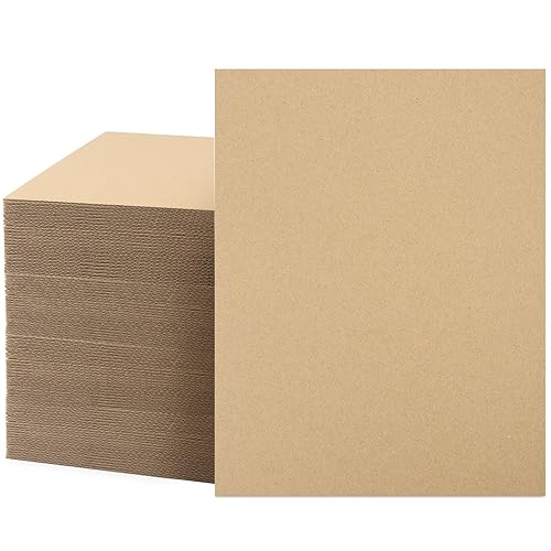 Vista 28 de Mat Board Center, 50 hojas de cartón corrugado de 10 x 10 pulgadas, insertos de cartón plano para embalaje, envío, correo, manualidades de bricolaje