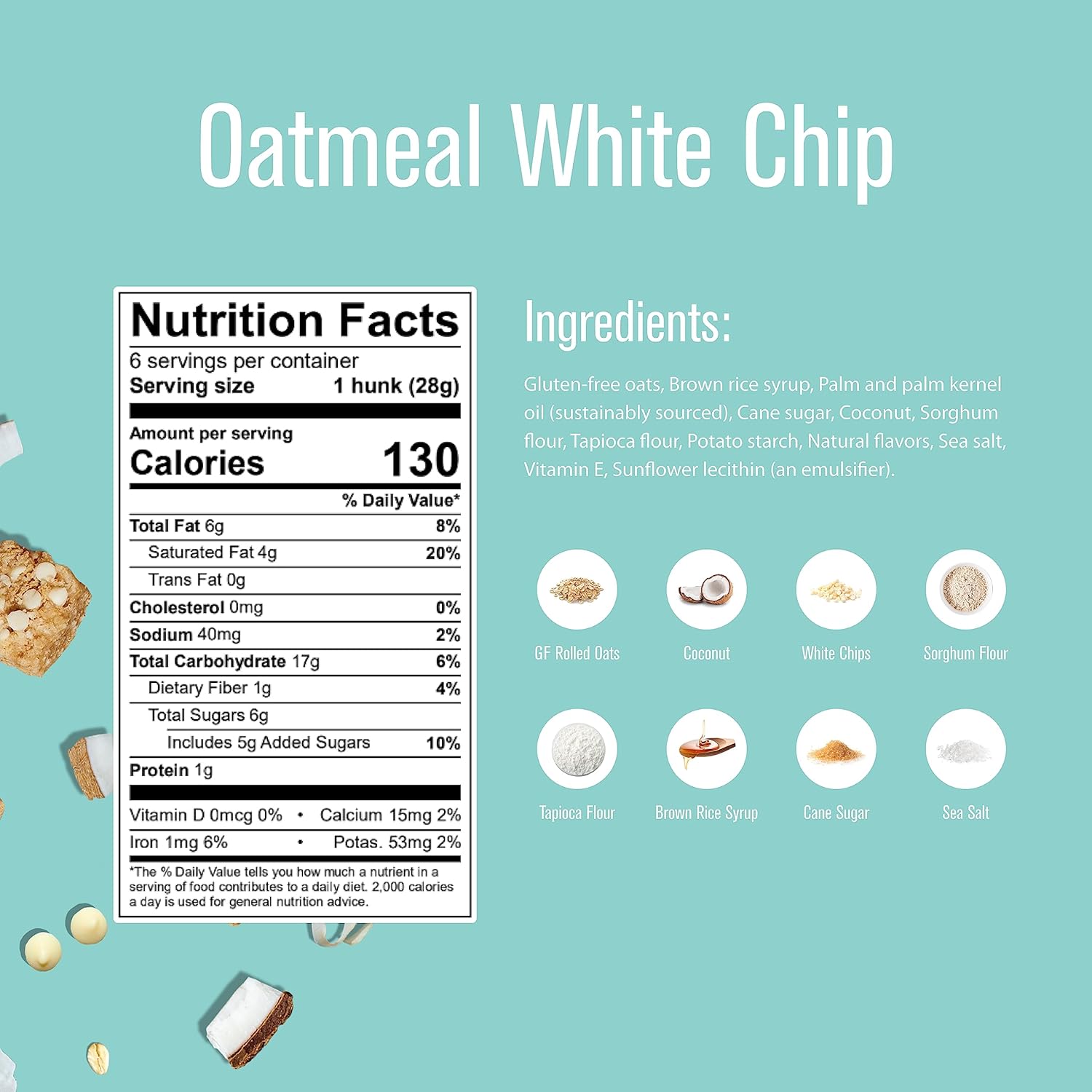 Heavenly Hunks Oatmeal White Chip - 6oz (6 Pack)