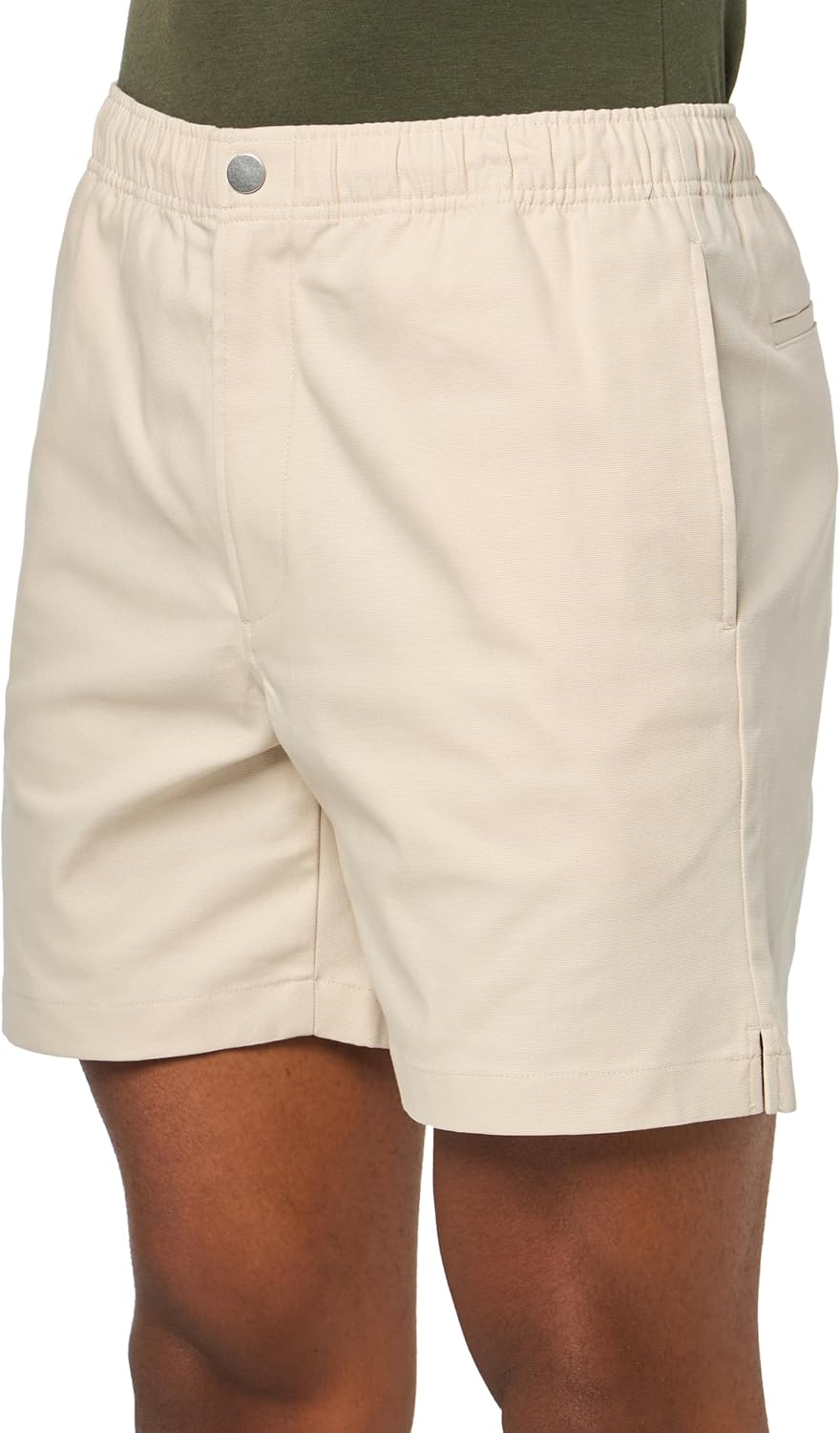Theory Men Easy Short 6H in Canvas Stretch, Sand - Image 3