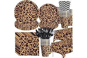 Animal Print Party Supplies - Cheetah Party Decorations Set
