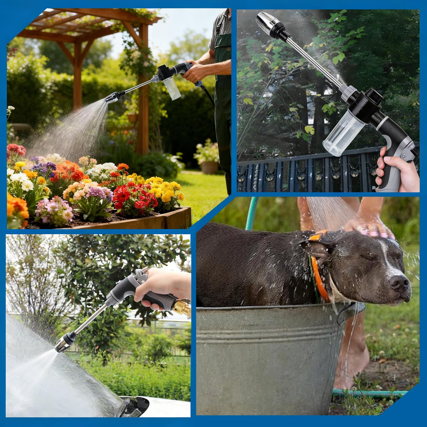 Pistolet Haute Pression Power Jet, Pistolet Arrosage Jardin, Nettoyeur Haute Pression Water Blitz, Pistolet nettoyeur haute pression, pour lavage de voiture et arrosage du jardin