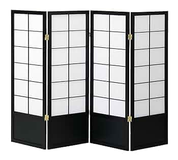 管265☆ダルギア☆DARGIA☆木製手彫り☆4連パーテーション☆ 衝立☆間仕切 Amazon｜完成品 天然木の和風衝立 4連タイプ 高さ120cm 間仕切り