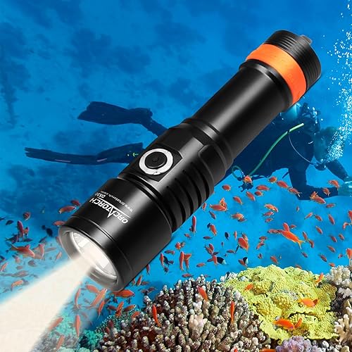 ORCATORCH Luz de buceo D530, 1200 lúmenes, ángulo de haz estrecho de 7 grados, interruptor de botón lateral de aleación de titanio, 2 modos de disponible en Yaxa Costa Rica