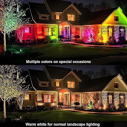 Miniatura 5 de Luces LED RGB de bajo voltaje para paisaje, luces LED que cambian de color, luz exterior en el suelo, focos impermeables de 12-24 V iluminación de