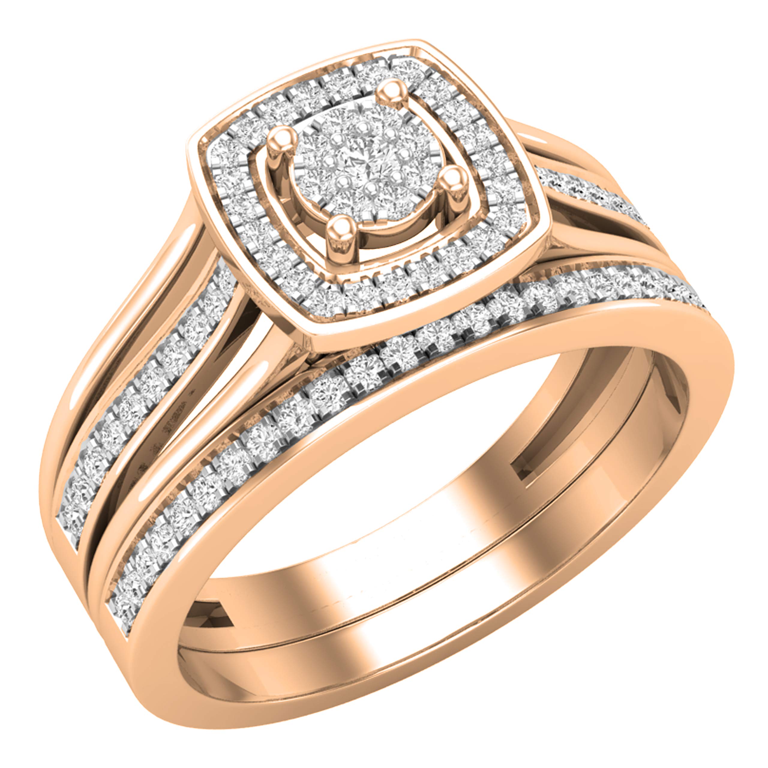 DazzlingRock Collection 10 quilates oro rosa redonda IJ diamante blanco