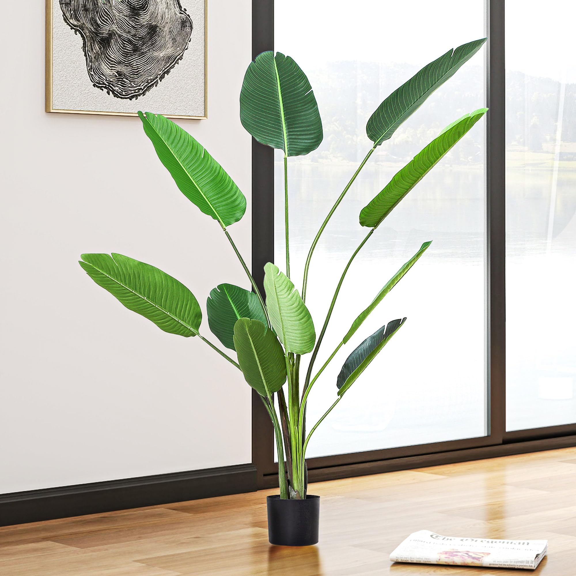 Outsunny Künstliche Palme 60 Cm – Kunstpflanze Im Topf, Grün, Modern, Für Innen & Außen