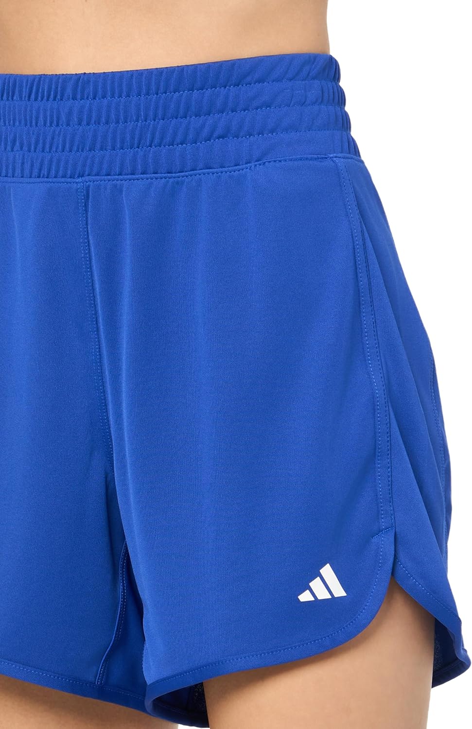 Adidas Womens Pacer Essentials Knit High-Rise Shorts - Image 3