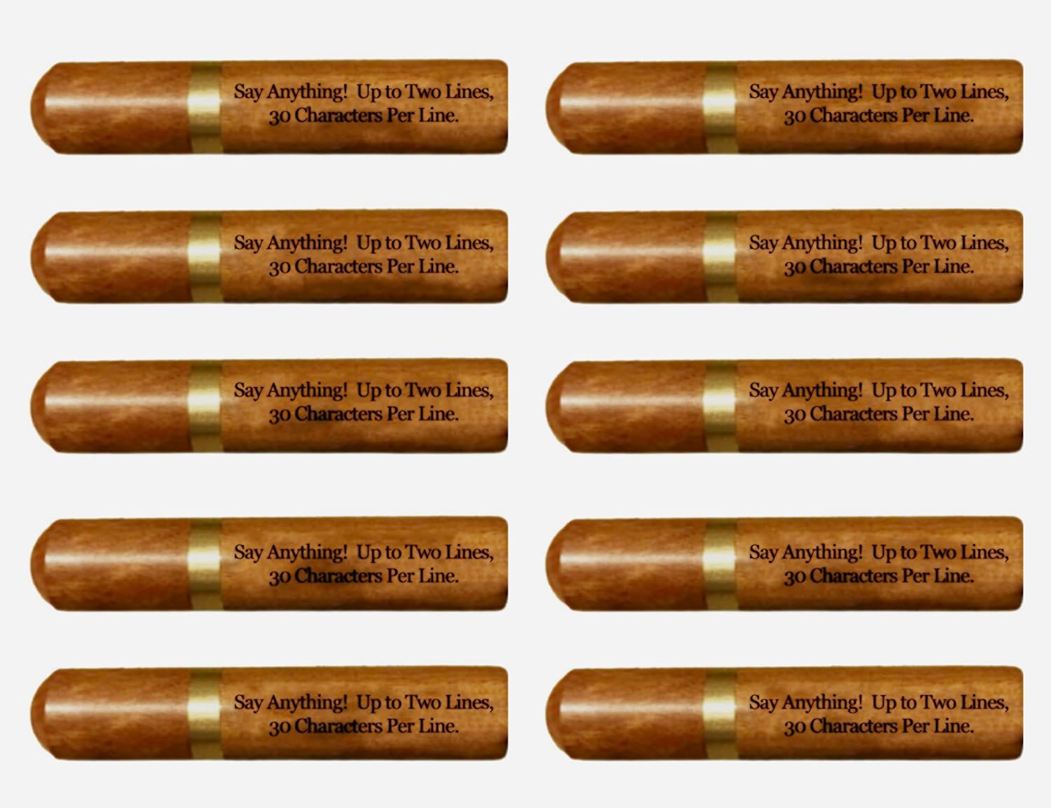 New Set of 10 CUSTOM ENGRAVED Natural Rosewood Cremation Urns/Scattering Tubes - Fits Pocket or Purse, Perfect for Travel, TSA Compliant