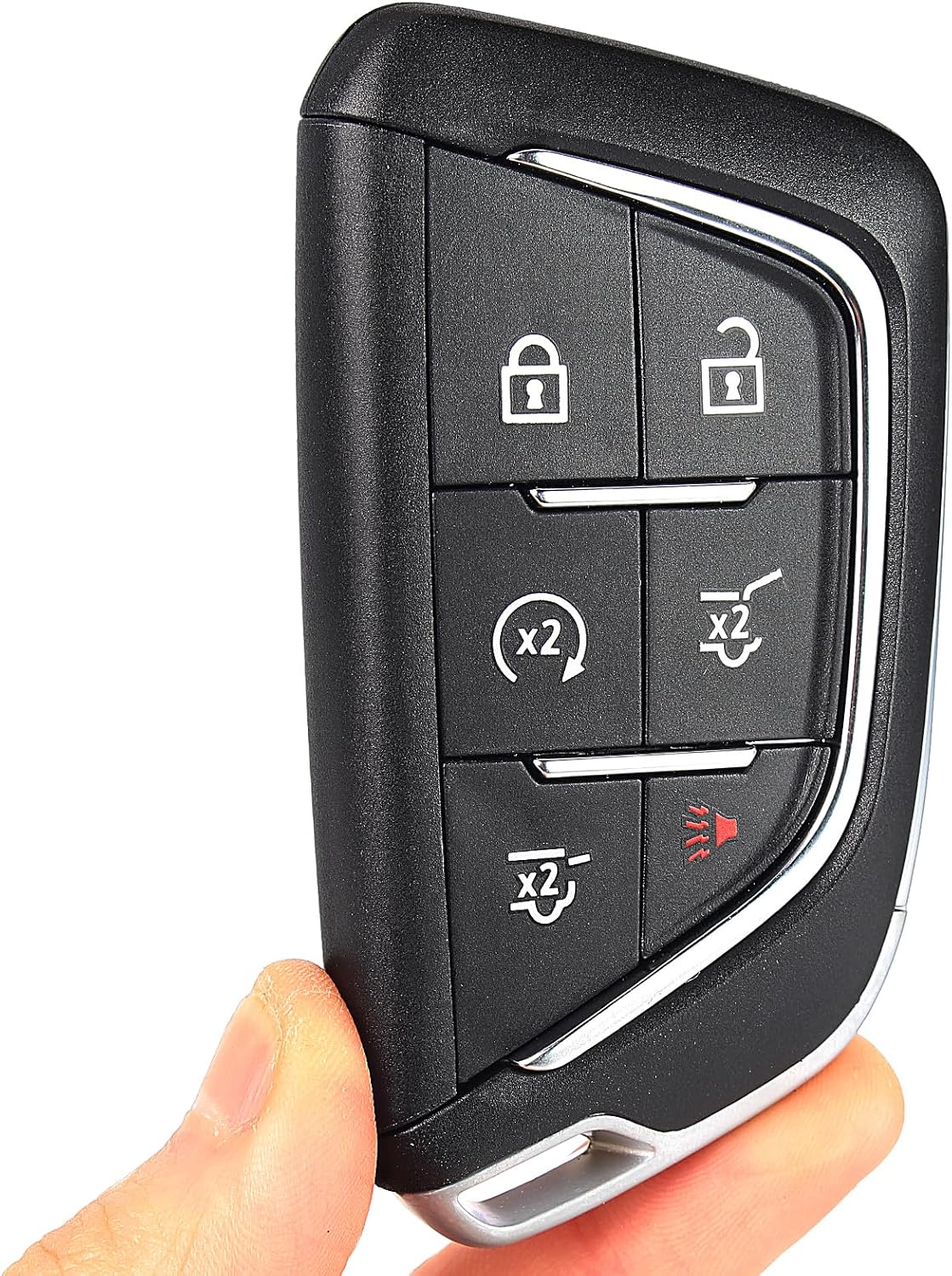 Keyecu 6 Button Remote Key Fob Replacement for Cadillac Escalade ESV 2021 2022 2023 2024 2025 Smart Car Key Fob Case Cover FCC ID: YG0G20TB1 (Empty Shells)