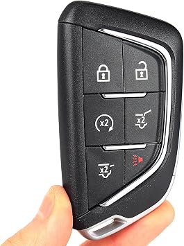 Keyecu 6 Button Remote Key Fob Replacement for Cadillac Escalade ESV 2021 2022 2023 2024 2025 Smart Car Key Fob Case Cover FCC ID YG0G20TB1 Empty Shells