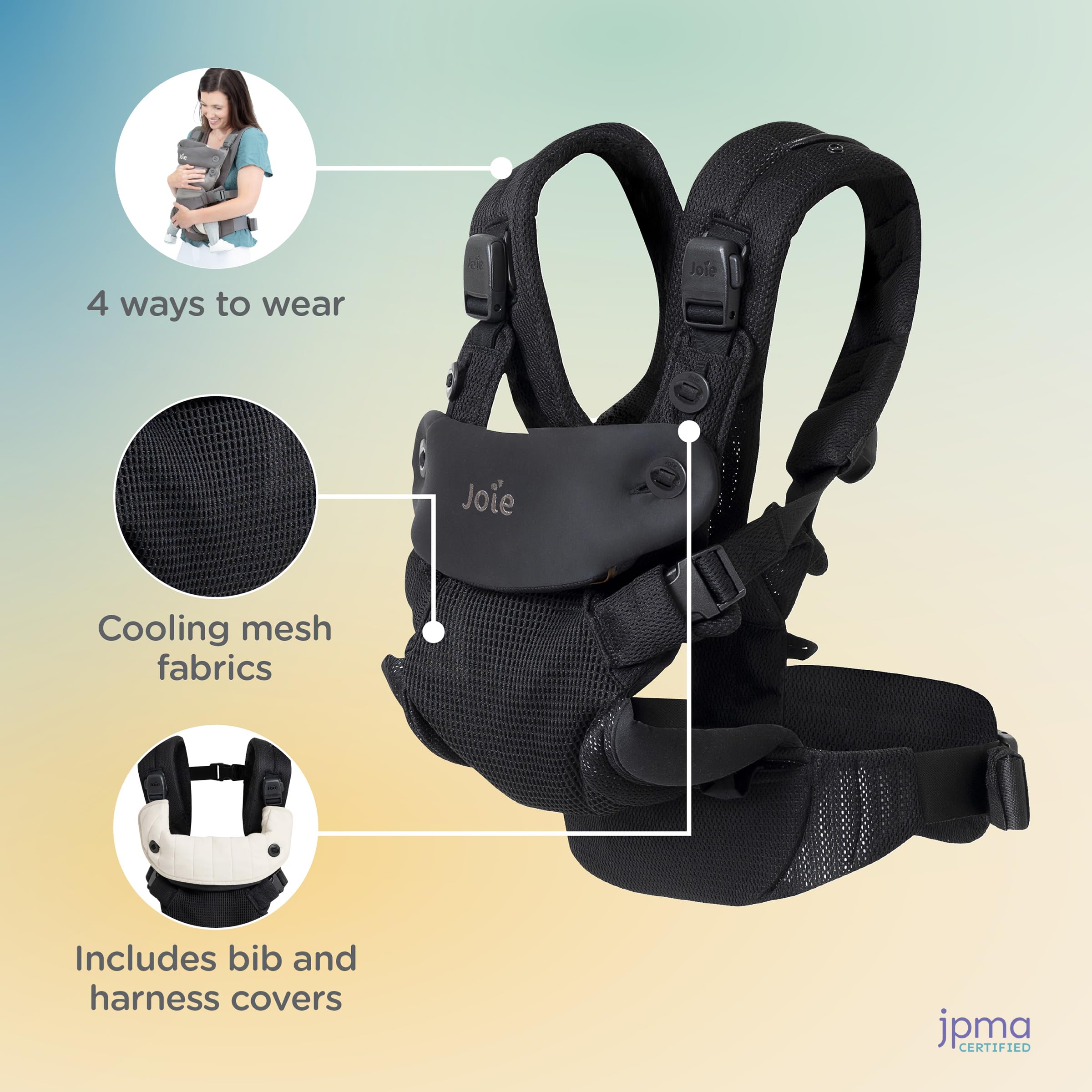 Amazon.com: Joie Savvy Air 4-in-1 Mesh Baby Carrier – Breathable