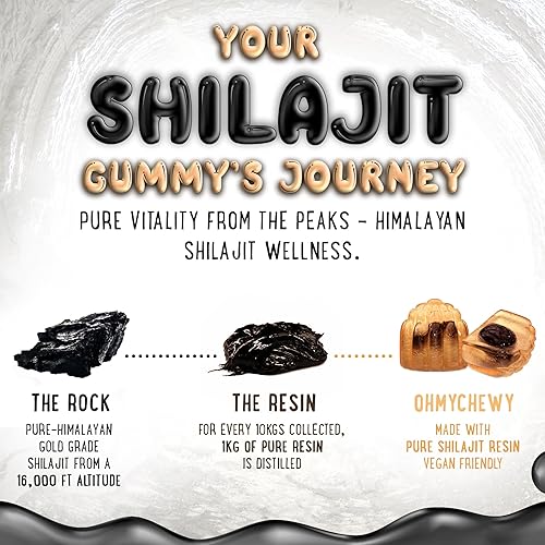 Miniatura 6 de Gomitas puras de Shilajit del Himalaya, resina de grado dorado de alta potencia, refuerzo de energía y apoyo inmunológico para hombres y mujeres con