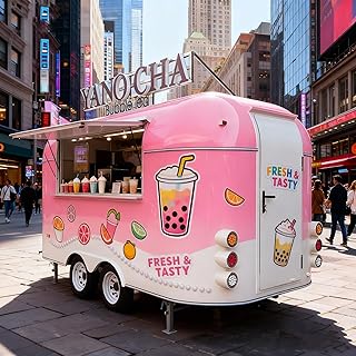 Food Trailer, Mobile Vending Trailer, Ice Cream Cart, Suitable for Festivals and Street Vendors.