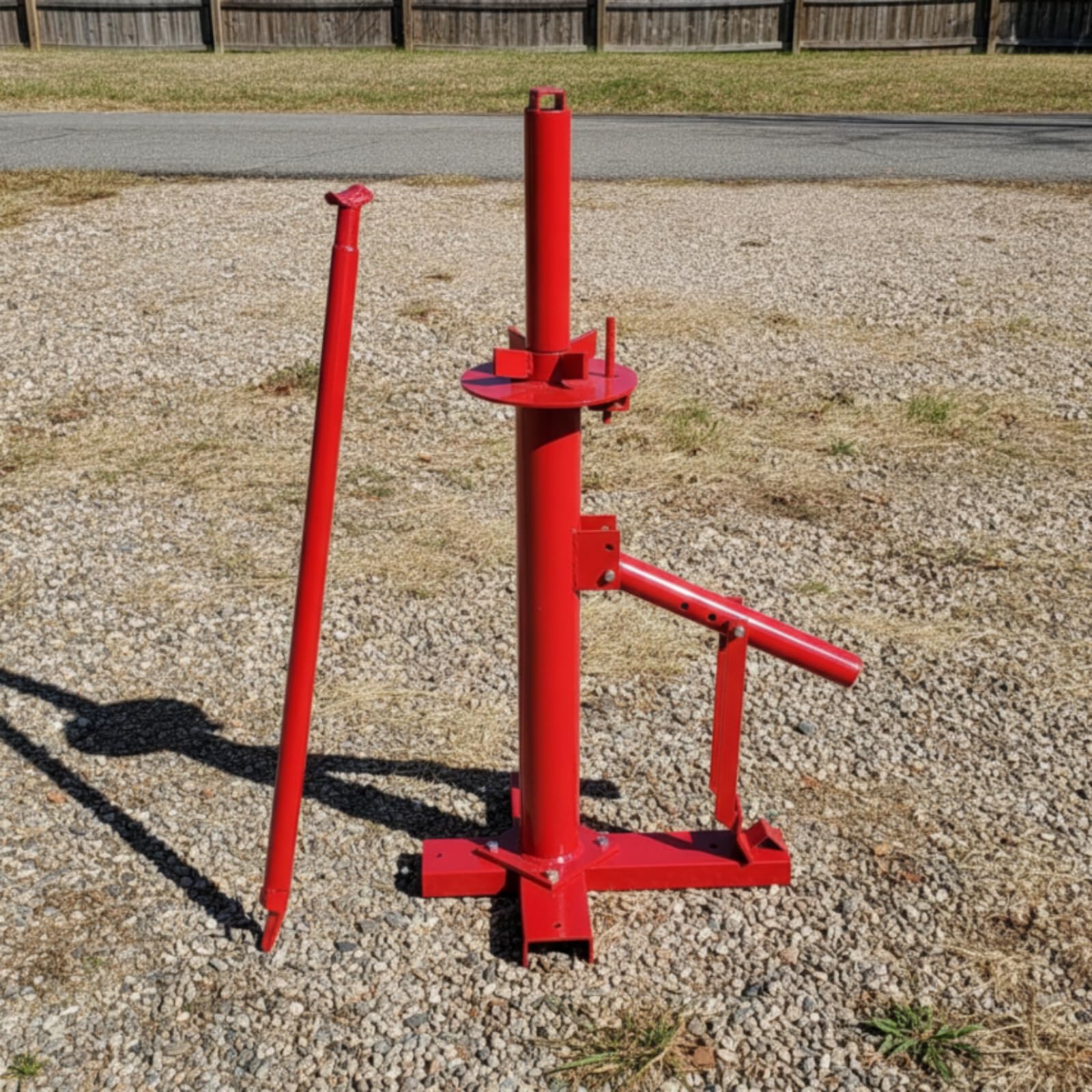 Démonte-Pneu Manuel Machine de Changement de Pneus Équipement à Levier Décolle-Talon en Acier avec Socle à Boulonner et Levier de 90 Cm Adapté aux