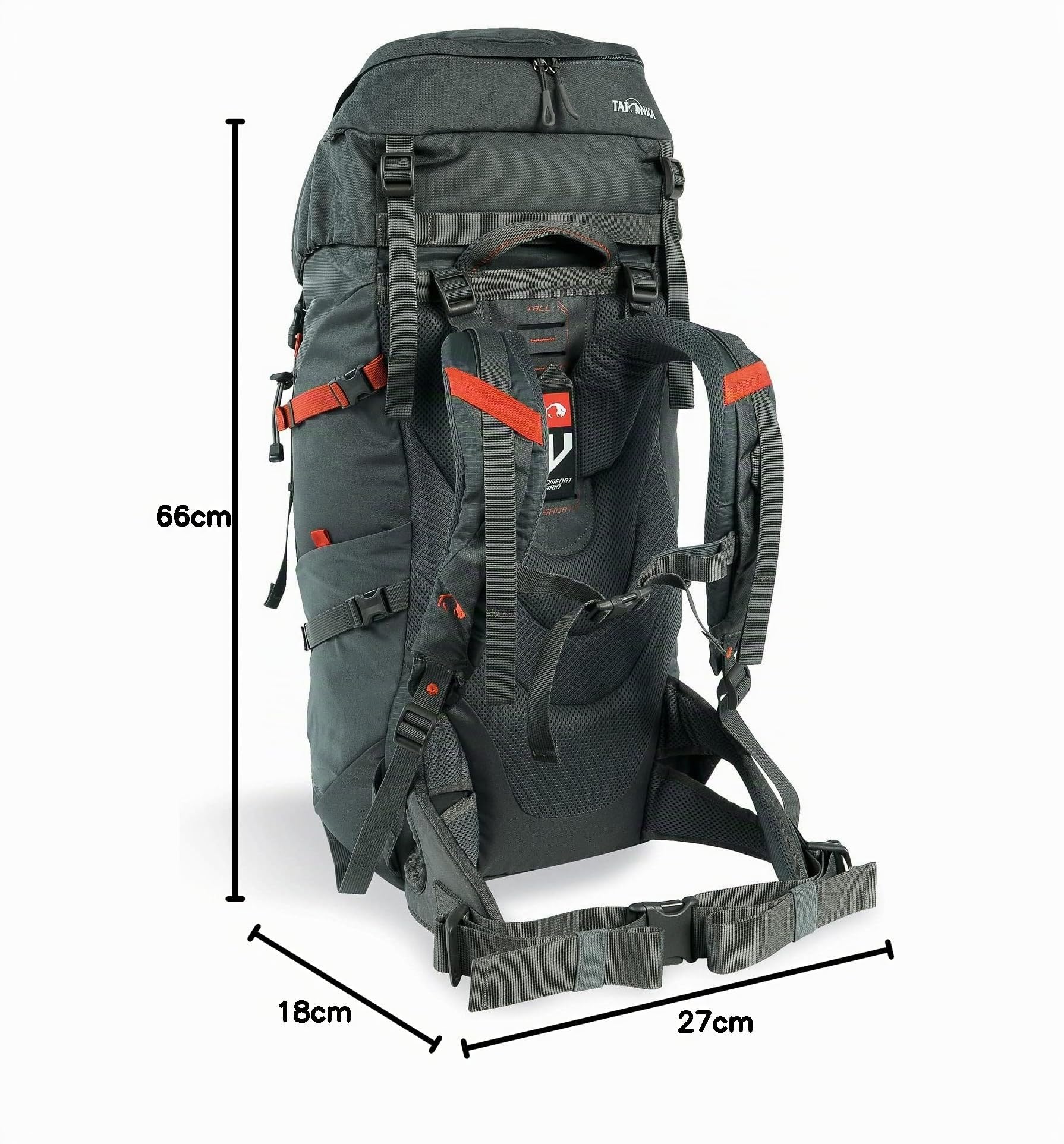 Tatonka Tourenrucksack Norix 44 Women - Leichter Damen-Rucksack mit, Frontzugriff, verstellbarem Rückensystem, Bodenfach und Regenhülle - 44 Liter - 66 x 27 x 18 cm