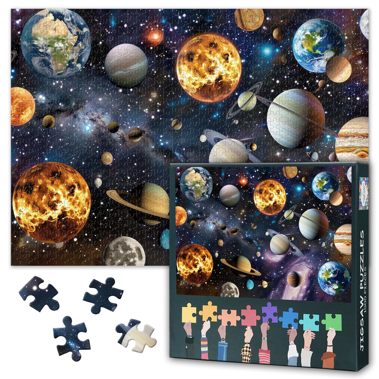 Galaxy Puzzles for Adults 1000 Pieces, Cosmic Astronomy Puzzles