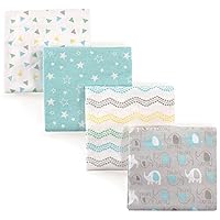 Vista 3 de Luvable Friends - Mantas unisex de franela de algodón para bebés, rayas azules, talla única