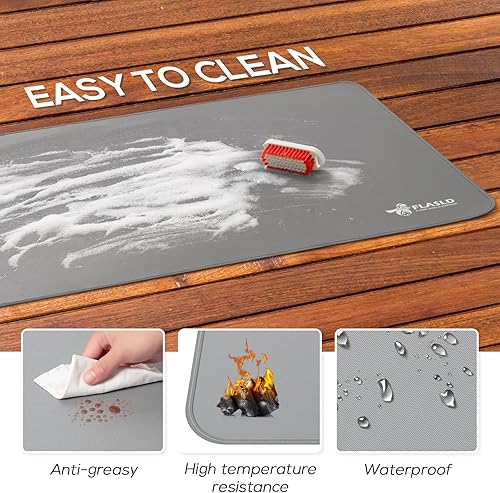 Miniatura 5 de FLASLD Cubiertas superiores de estufa ignífugas e impermeables, alfombrilla de cubierta de estufa eléctrica de 20 x 24 pulgadas, cubierta superior