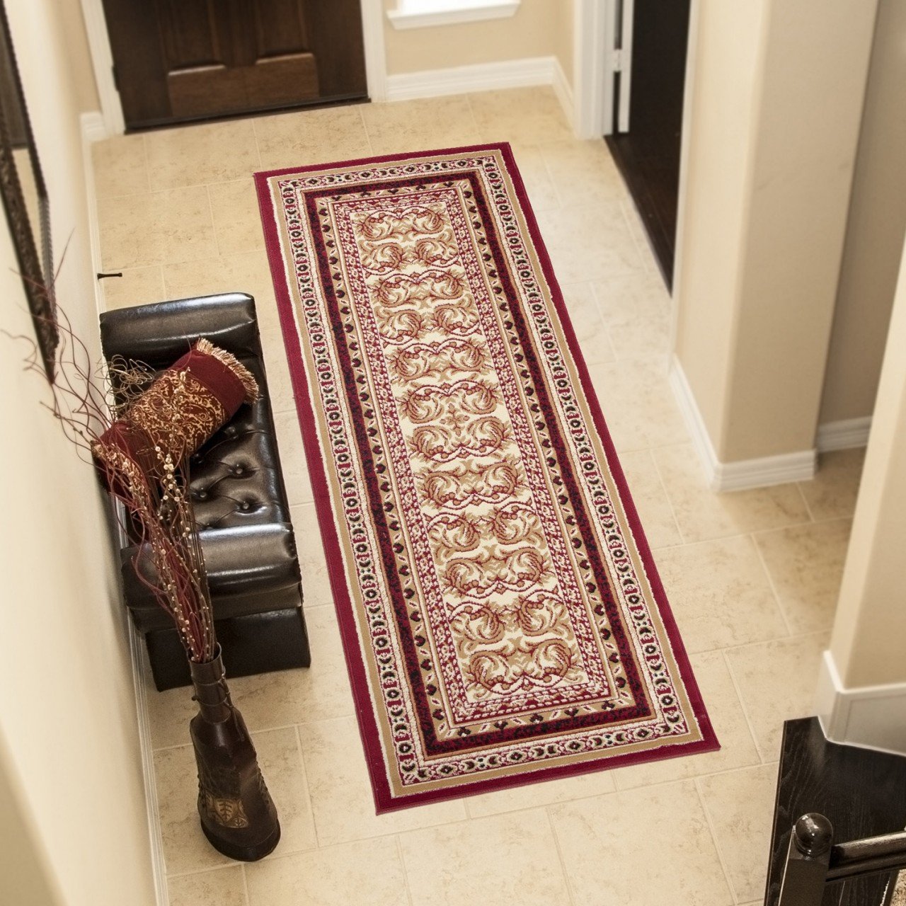 Alfombra de pasillo TAPISO Atlas clásica de pelo corto para proteger suelos transitados de forma elegante