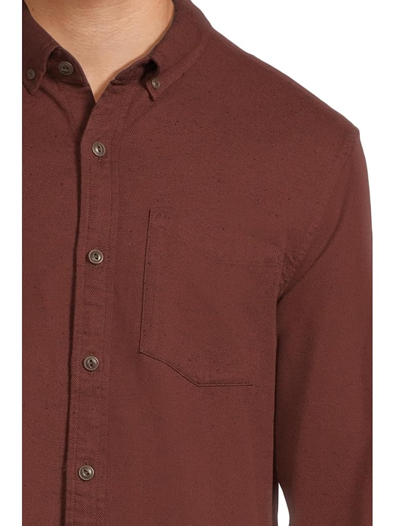 Red L.L.Bean Signature Donegal Woven Long Sleeve Shirt