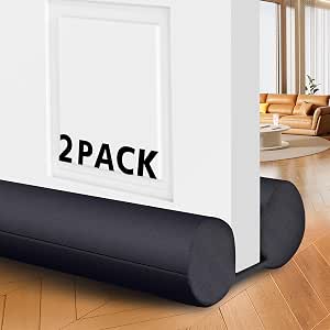 2 Pack Adjustable Under Door Draft Stopper, Fits 30-36 Inch Doors