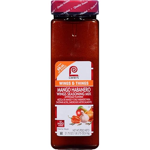 Lawrys Mango Habanero Wing Seasoning, 21.75 onzas -- 6 por caja.
