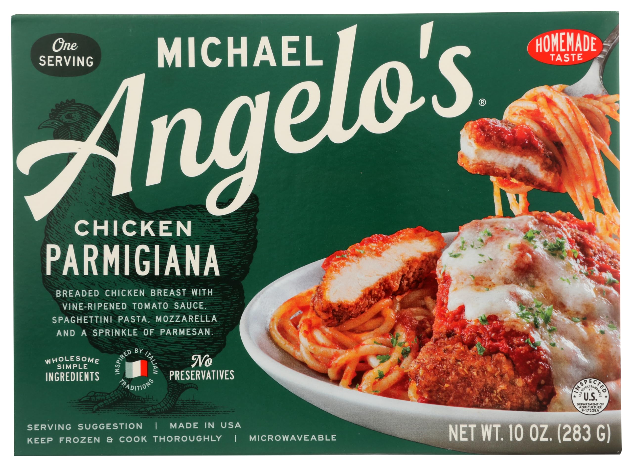 Michael Angelos, Frozen Meal Chicken Parmesan, 10 Ounce