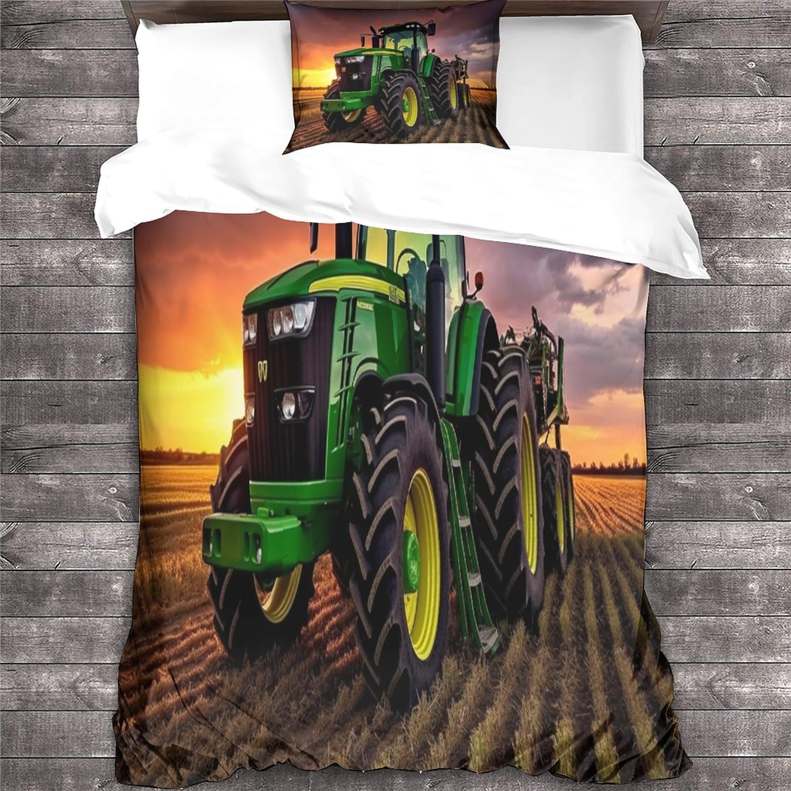 Tractors Duvet Cover Per Ragazzi E Ragazze Set Copripiumino Confortevole Traktoren Biancheria Da Letto Lussuoso Bedding Set Colorato Set Di Biancheria Da Letto Single（135x200cm）