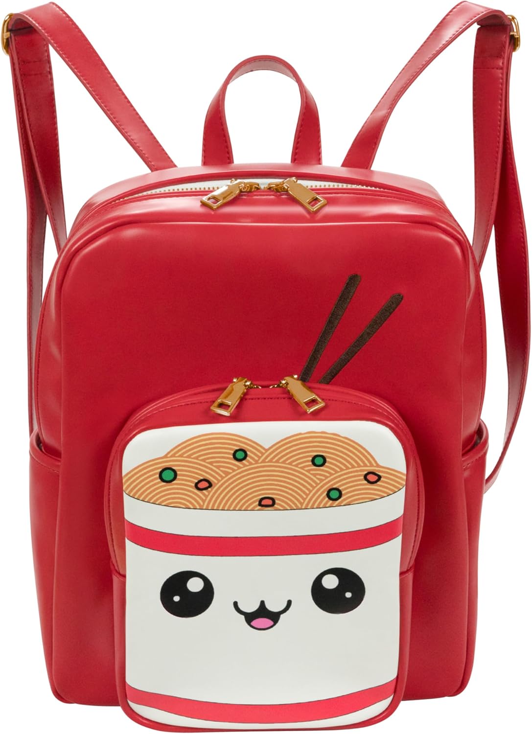 Kawaii Ramen Noodle Backpack Purse | Women and Kids Fashion Backpack Purse | Faux Leather - Image 3