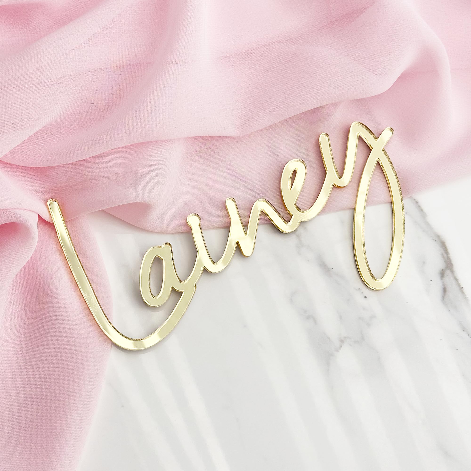 Custom Cake Name Sign | Acrylic Cake Name Plaque | Personalized Cake Name Plate Plaque | Cake Letters | Cake Decoration for Birthday BabyShower Wedding