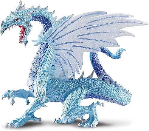 Safari Ltd. Figura de dragón de hielo – Figura detallada de 6 pulgadas – Divertido juguete de criatura ártica para niños, niñas y niños a partir de
