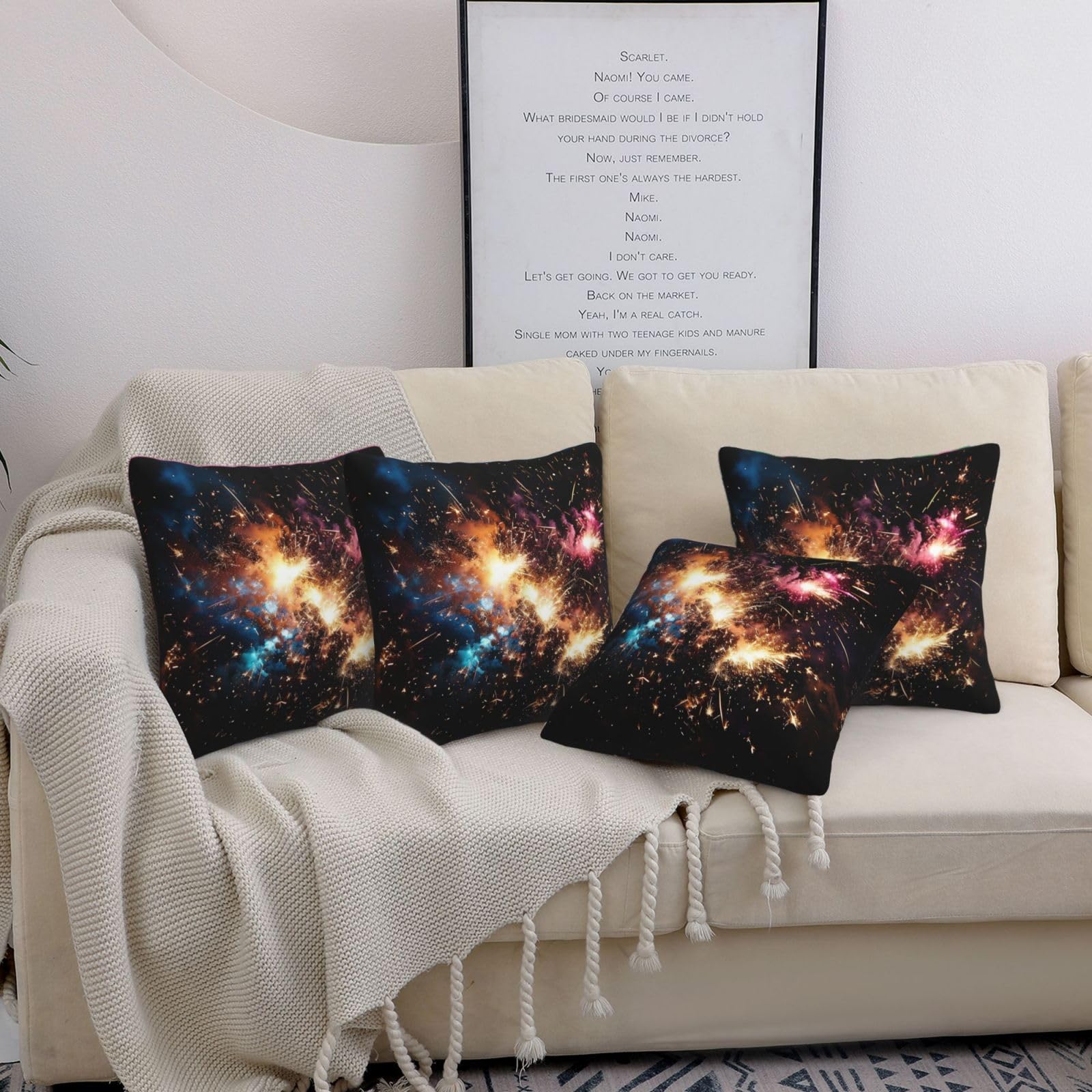 Housses de coussin carrées contre la monotonie du salon : lot moderne 50x50 cm