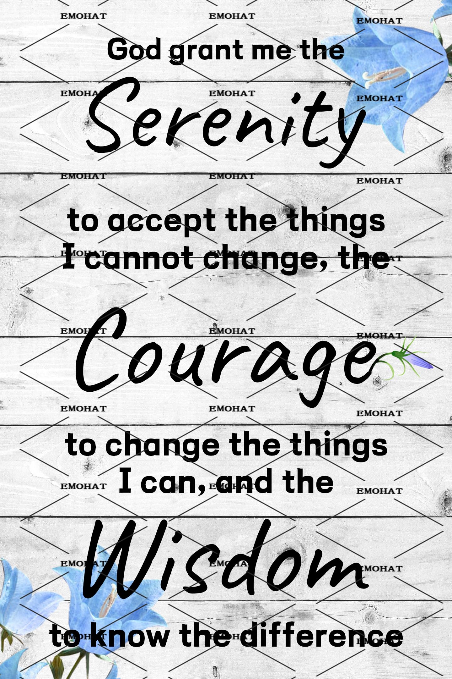 Serenity Prayer Inspirational Tin Sign, 8x12 Inch Decor