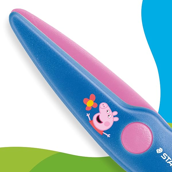 STAEDTLER Noris junior Kinderschere Peppa Wutz - Sicherheitsschere mit abgerundeten Spitzen für erste Bastelübungen - Kompakte Schere für kleine Kinderhände - 4